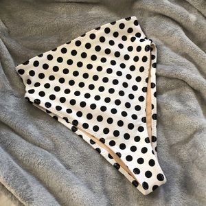 High waist polka dot cheeky swimsuit bottom
